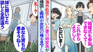 【セカイノフシギ】【漫画】半年前に結婚したばかりの俺「愛してるよ」妻の姉は家族で海外赴任していて、結婚式にも出席ができず…→空港で「え？写真より冴えないのね…」初対面の俺を見下し離婚を進めてくるんだが…【マンガ動画】